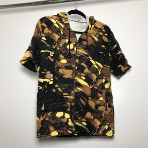 Roberto Cavalli Freedom Brown Short Sleeve Hoodie